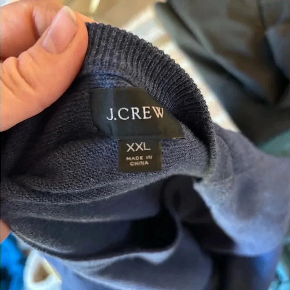 J. Crew Blue Cotton Sweater Size XXL 100% cotton great condition
